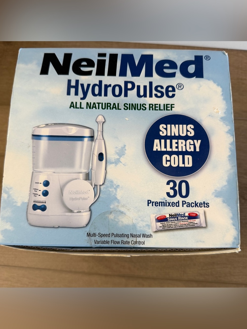 NeilMed Hydropulse Multi-Speed‎ Pulsating Nasal Wash NO PREMIX PACKETS